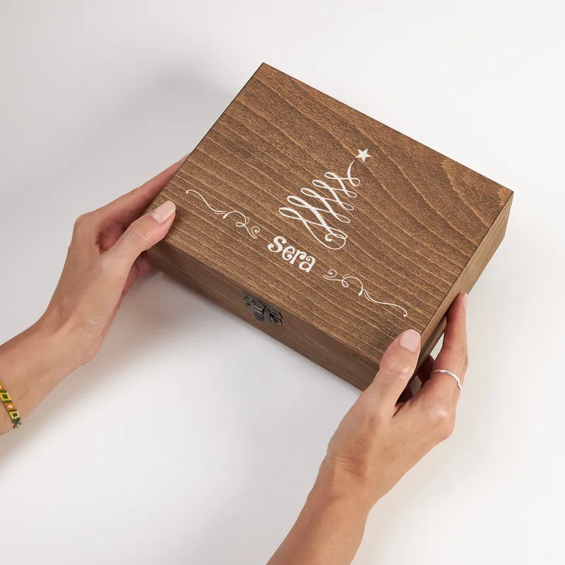 Personalized New Year's Eve Keepsake Wood Box