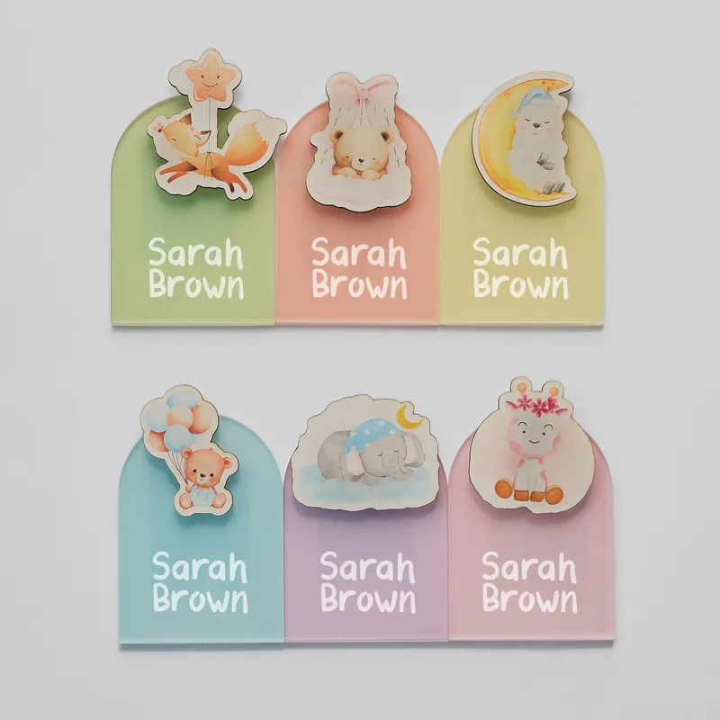 Personalized Newborn Baby Name Magnets 10 Piece Set