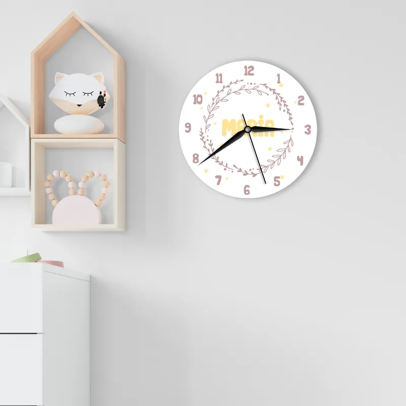 Personalized Nursery Room Wall Clock