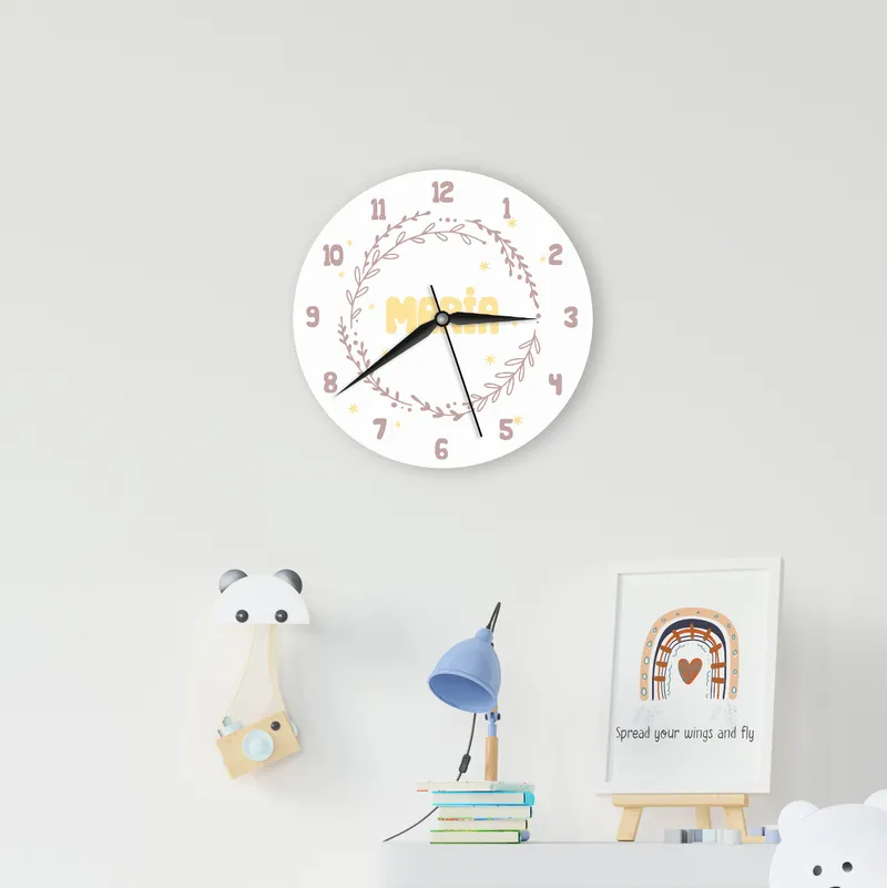 Personalized Nursery Room Wall Clock