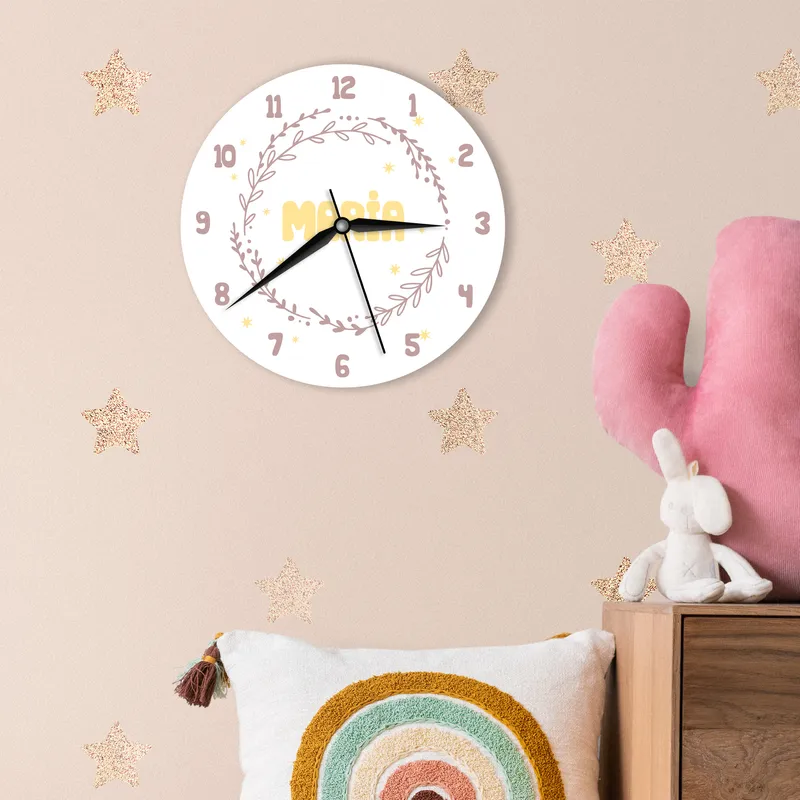 Personalized Nursery Room Wall Clock