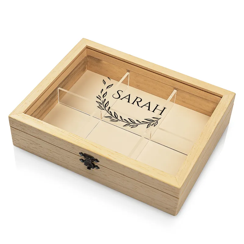 Personalized Organizer Wooden Jewelry Box