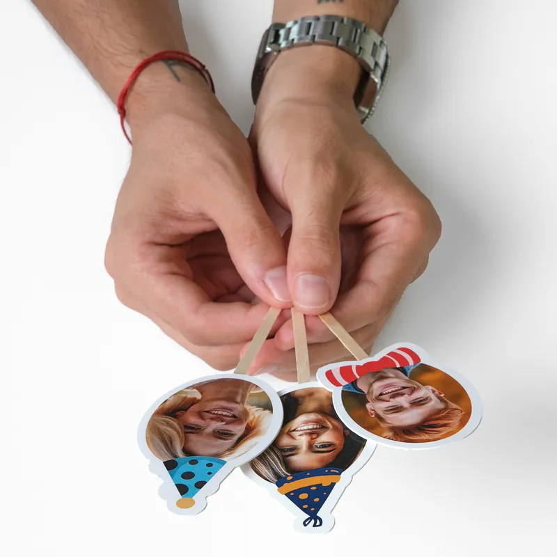 Personalised Photo Party Head Cake Toppers