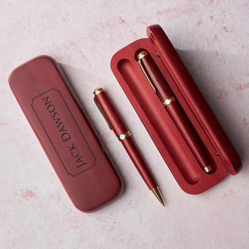 Personalized Pen Set with Wooden Box