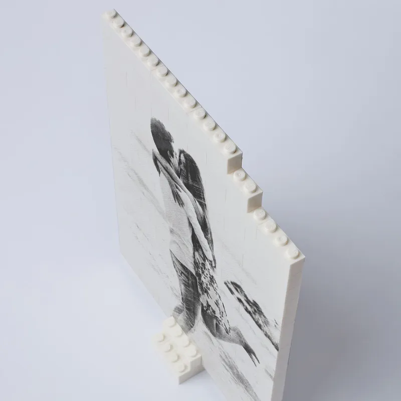 Personalized Pencil Drawing Illustrated Block Puzzle