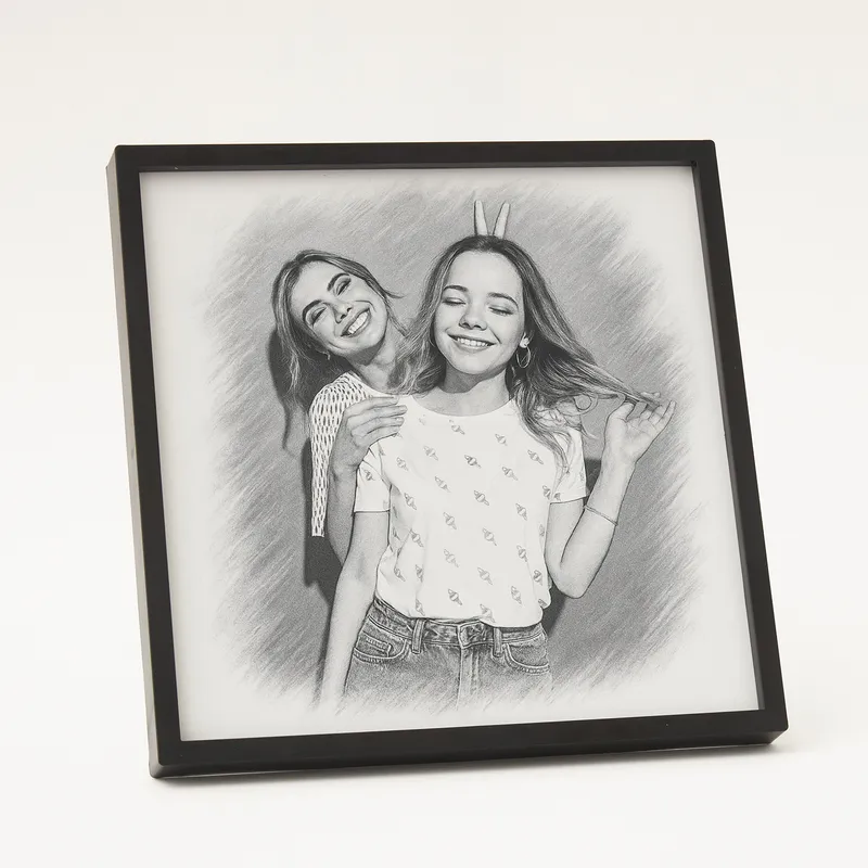 Personalized Pencil Sketch Drawing Photo Frame
