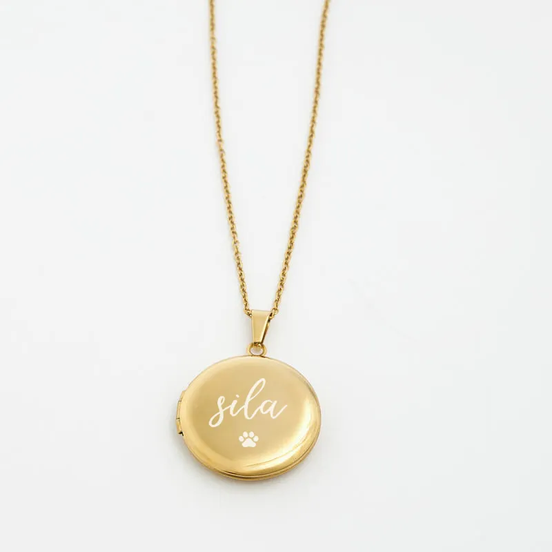 Personalized Pet Mom Photo Locket Necklace