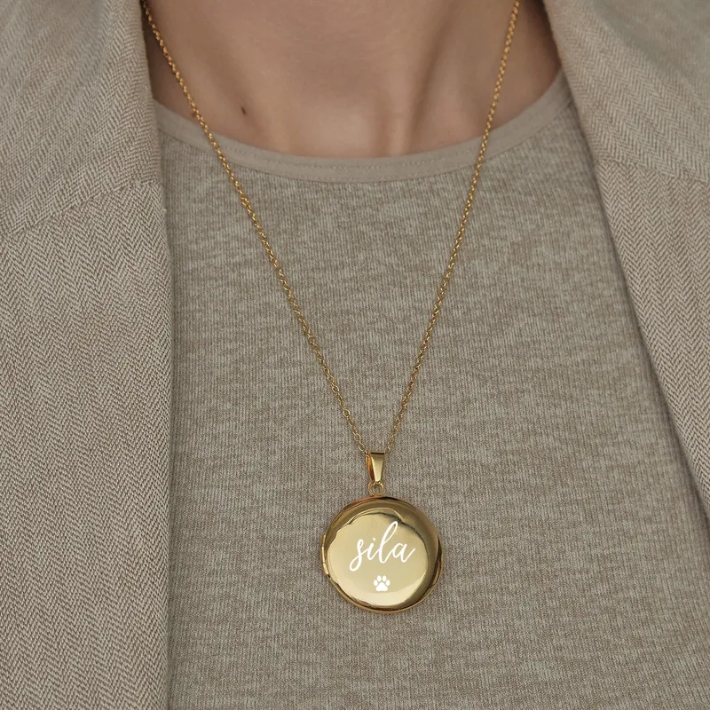 Personalized Pet Mom Photo Locket Necklace
