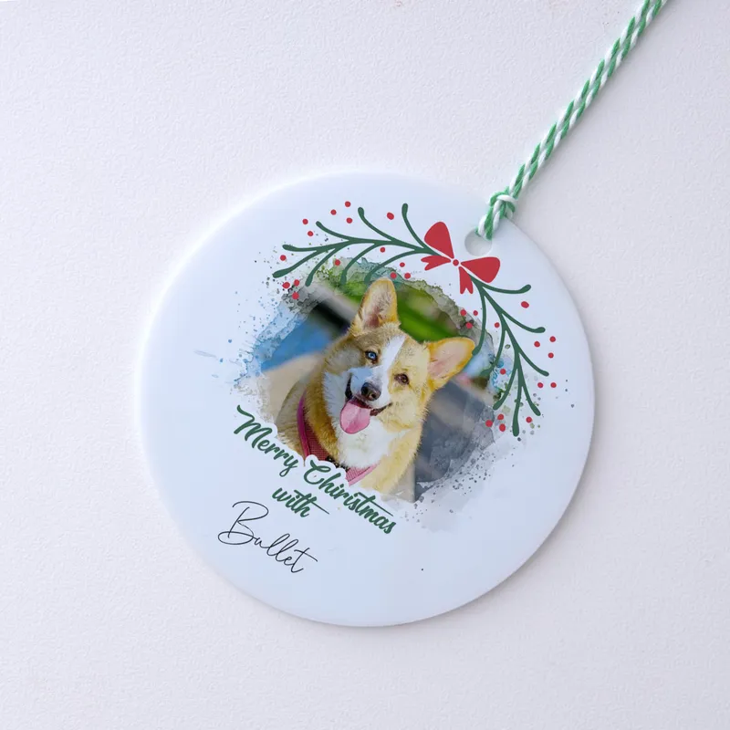 Personalized Pet Photo Christmas Ornament