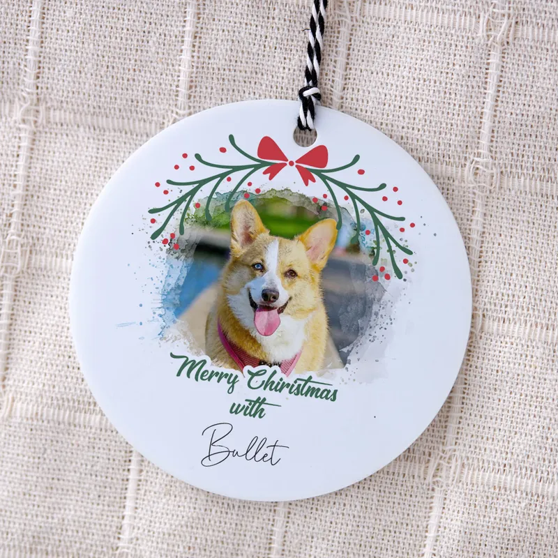 Personalized Pet Photo Christmas Ornament