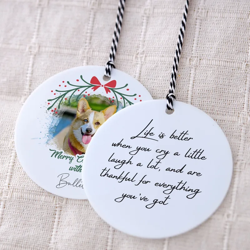 Personalized Pet Photo Christmas Ornament