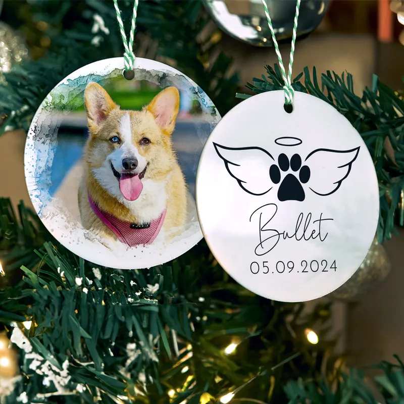 Personalized Pet Photo Christmas Tree Ornament Keepsake