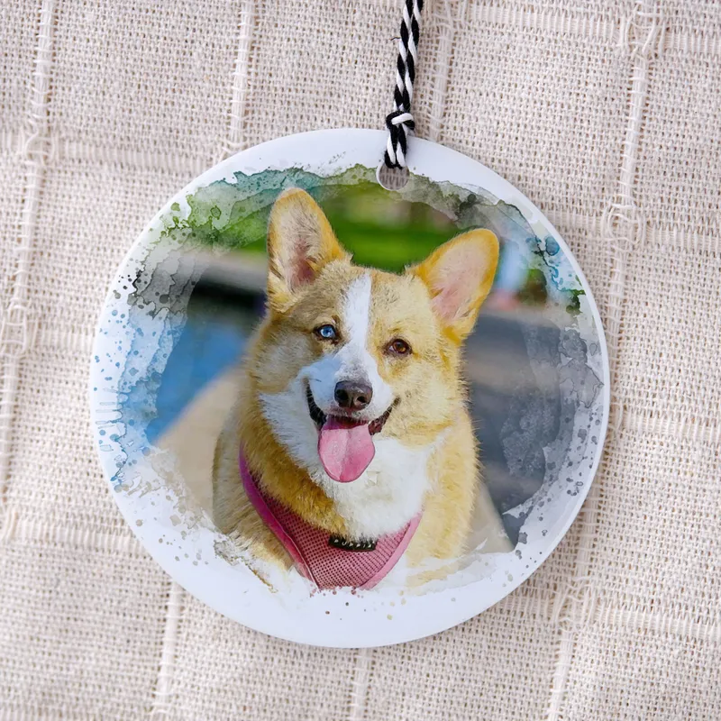 Personalized Pet Photo Christmas Tree Ornament Keepsake
