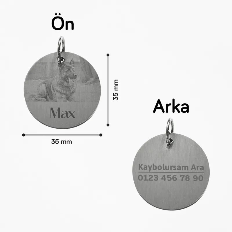 Personalized Pet Photo ID Tag for Collars