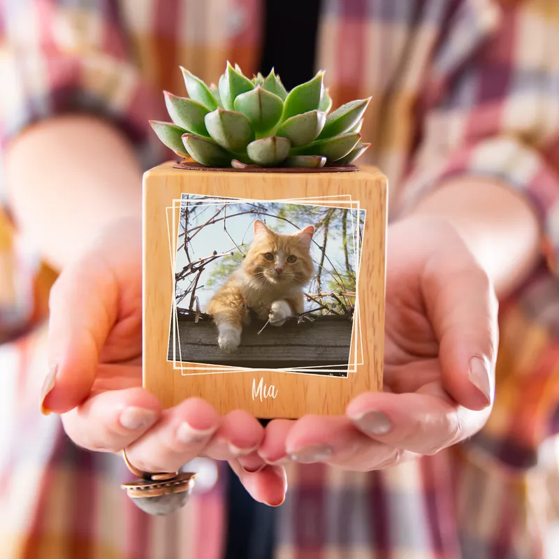 Personalized Pet Photo Wooden Naturacube