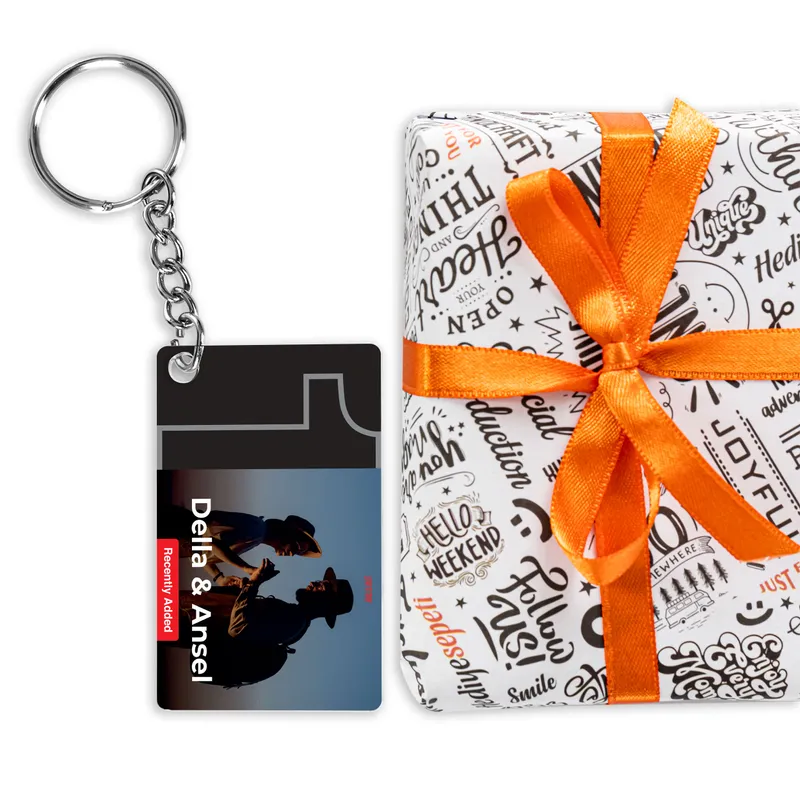 Personalized Photo Acrylic Lovestory Keychain for Couples