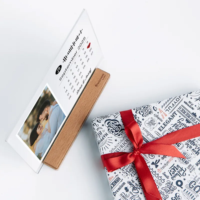 Personalized Photo Acrylic Song Plaque With Calendar