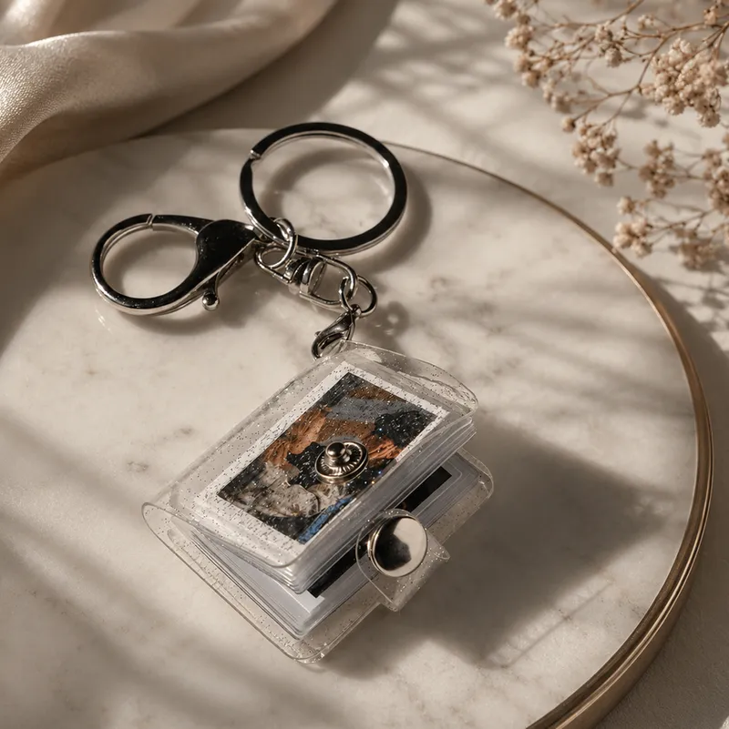 Personalized Photo Album Keychain with 16 Pictures