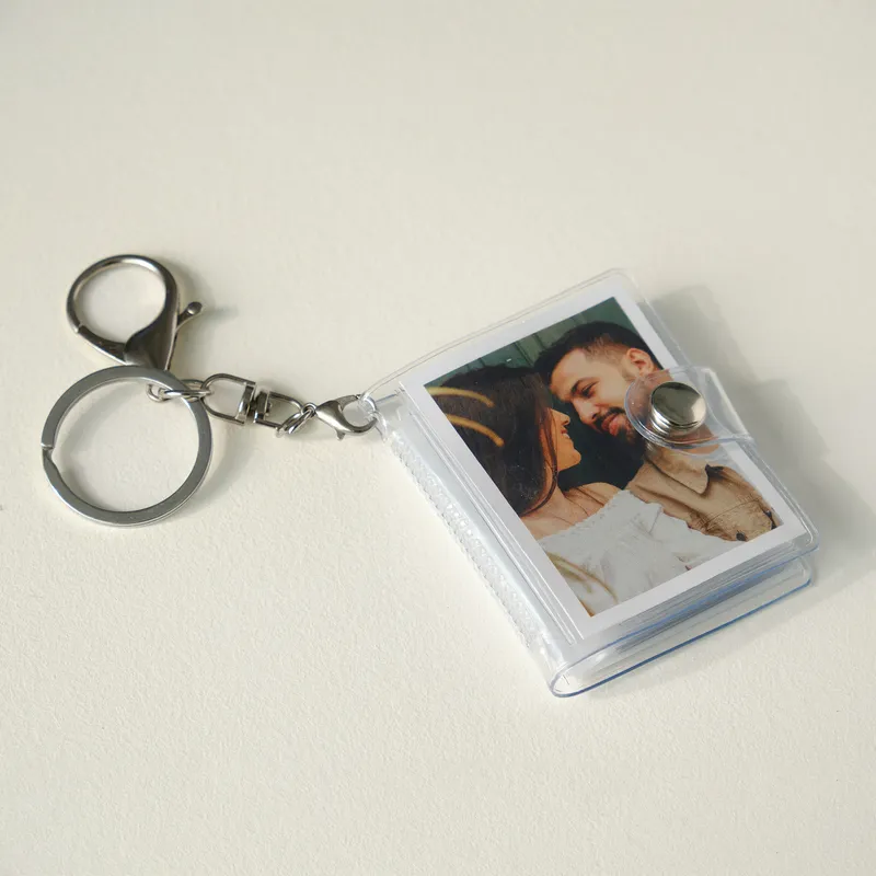 Personalized Photo Album Keychain with Clear Cover