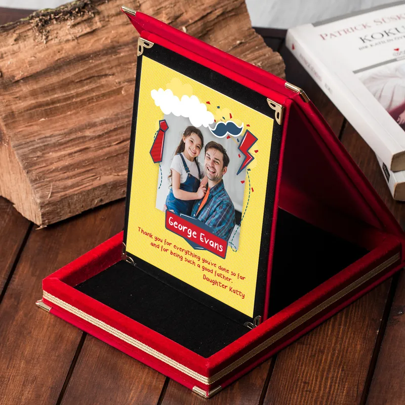 Personalised Photo Plaque for Dad with Custom Message