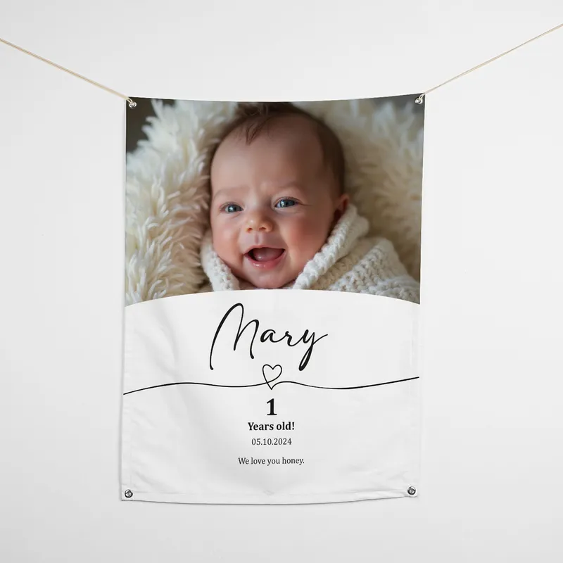 Personalised Photo Birthday Banner - 28x37 Inches