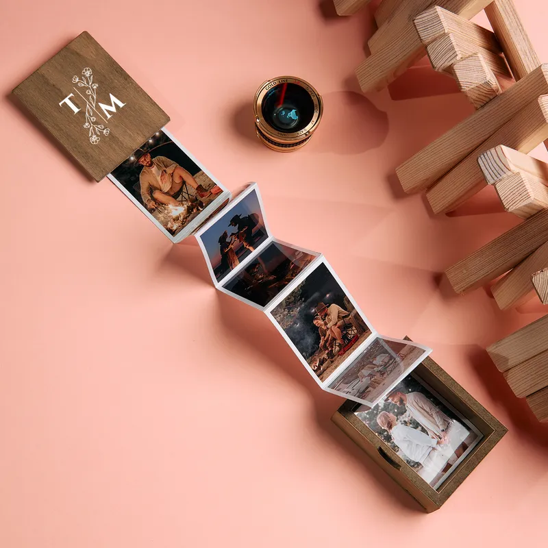 Personalized Photo Box with Pop-Up Album for Special Occasions