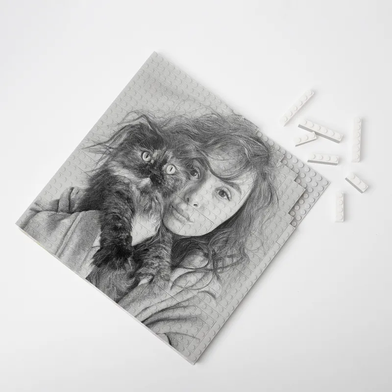 Personalized Photo Brick Puzzle with Custom Effects - 200 Pieces