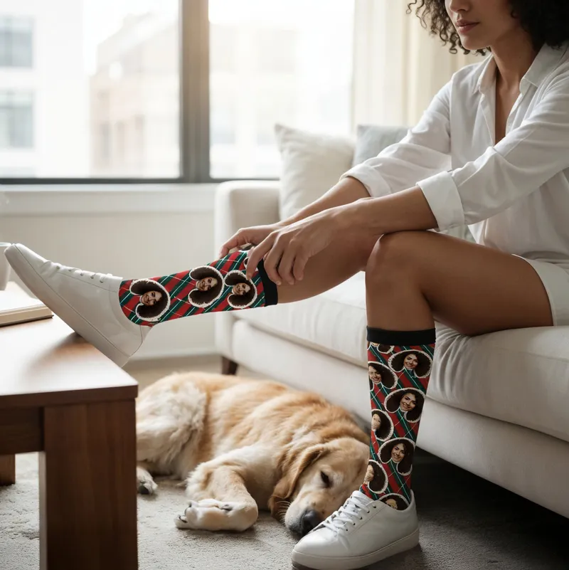Personalised Photo Christmas Socks