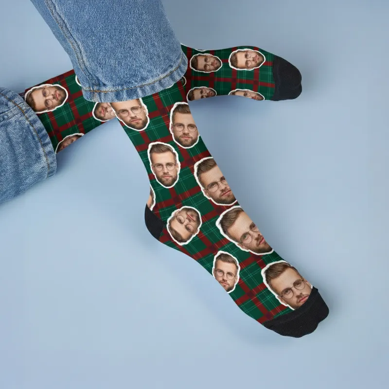 Personalised Photo Christmas Socks