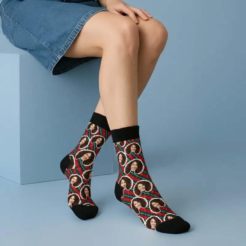 Personalised Photo Christmas Socks