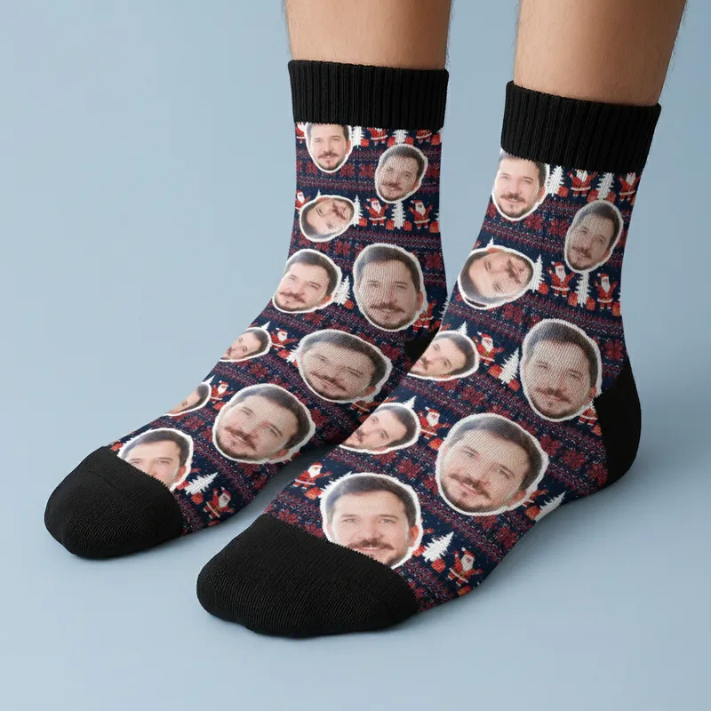 Personalised Photo Christmas Socks