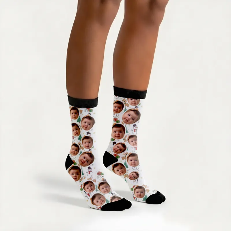 Personalised Photo Christmas Socks
