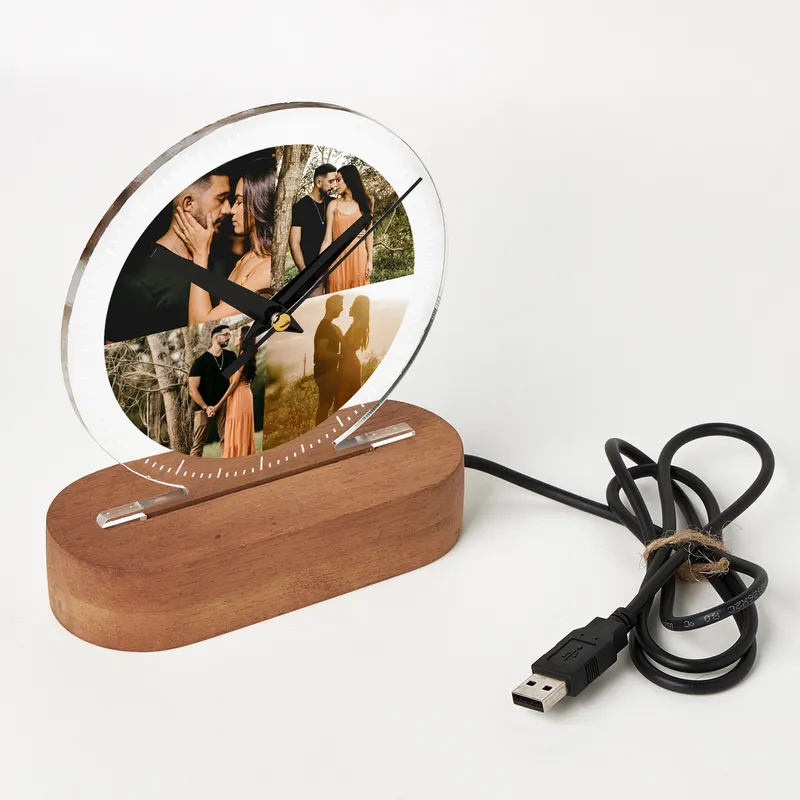 Personalized Photo Clock Keepsake Gift for Wife