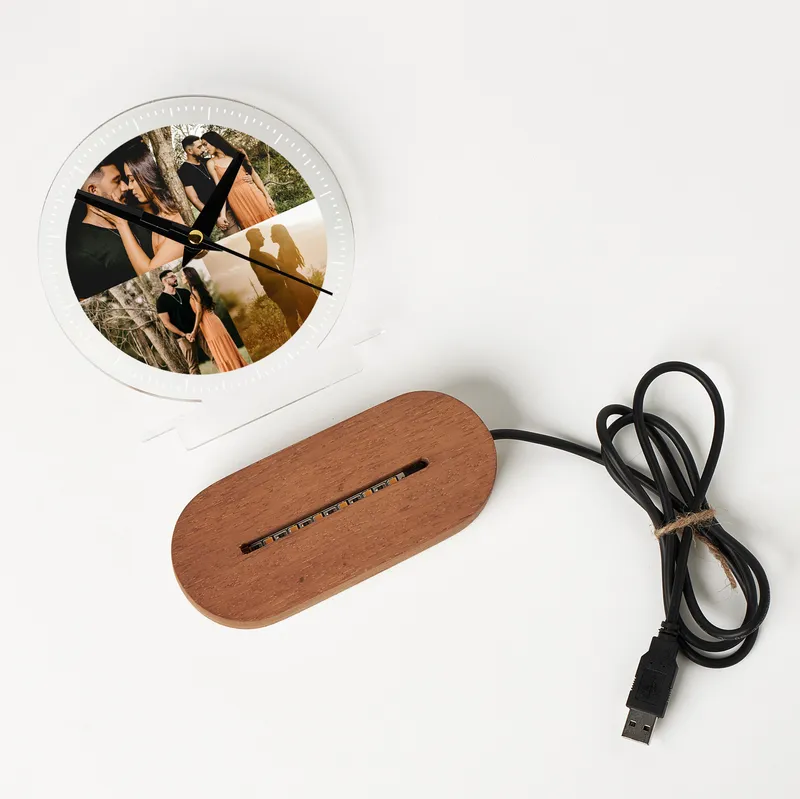 Personalized Photo Clock Keepsake Gift for Wife