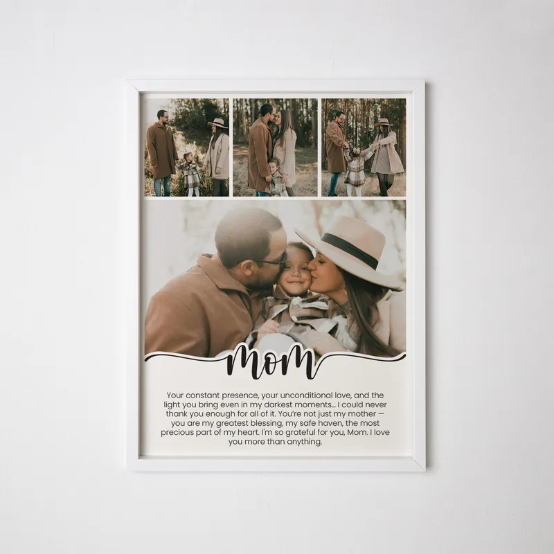Personalized Photo Collage Frame for Mom Keepsake Gift