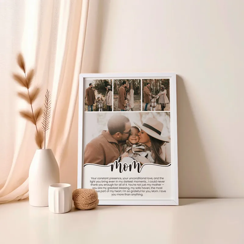 Personalized Photo Collage Frame for Mom Keepsake Gift