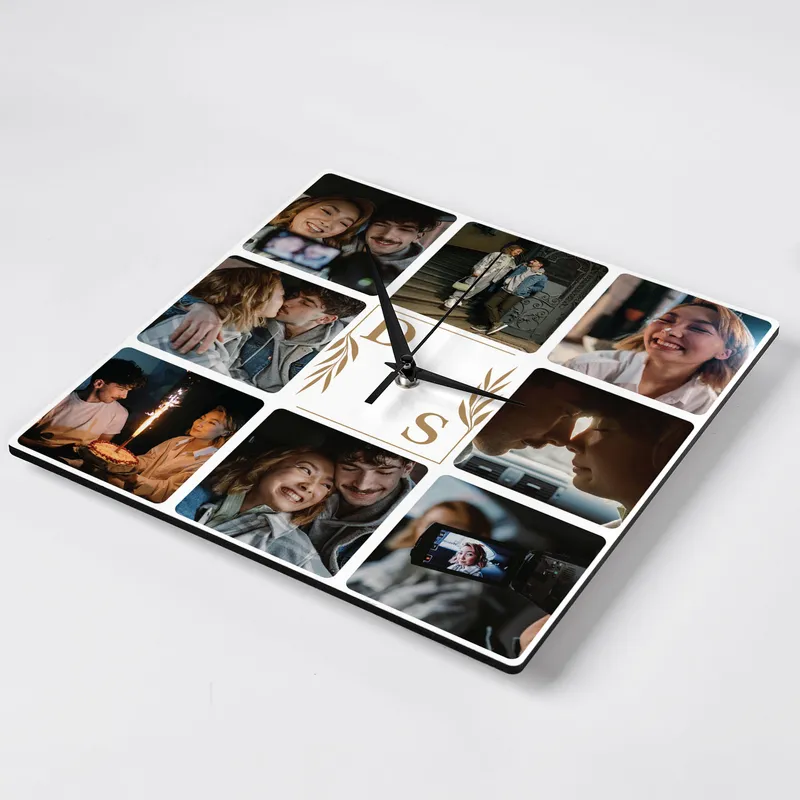 Personalized Photo Collage Wall Clock Gift