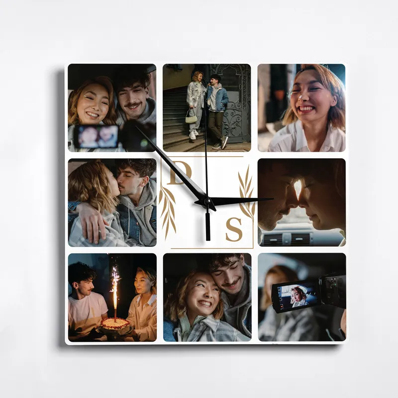 Personalized Photo Collage Wall Clock Gift