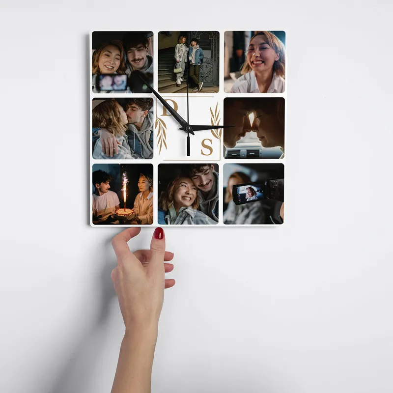 Personalized Photo Collage Wall Clock Gift