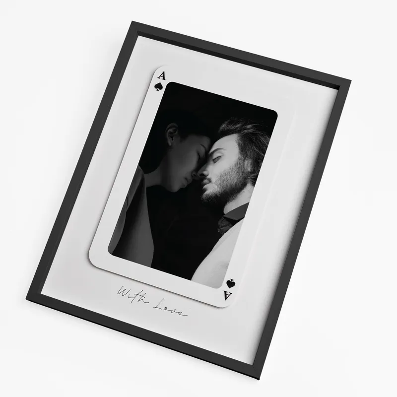 Personalized Photo Frame Ace of Spades Design Gift