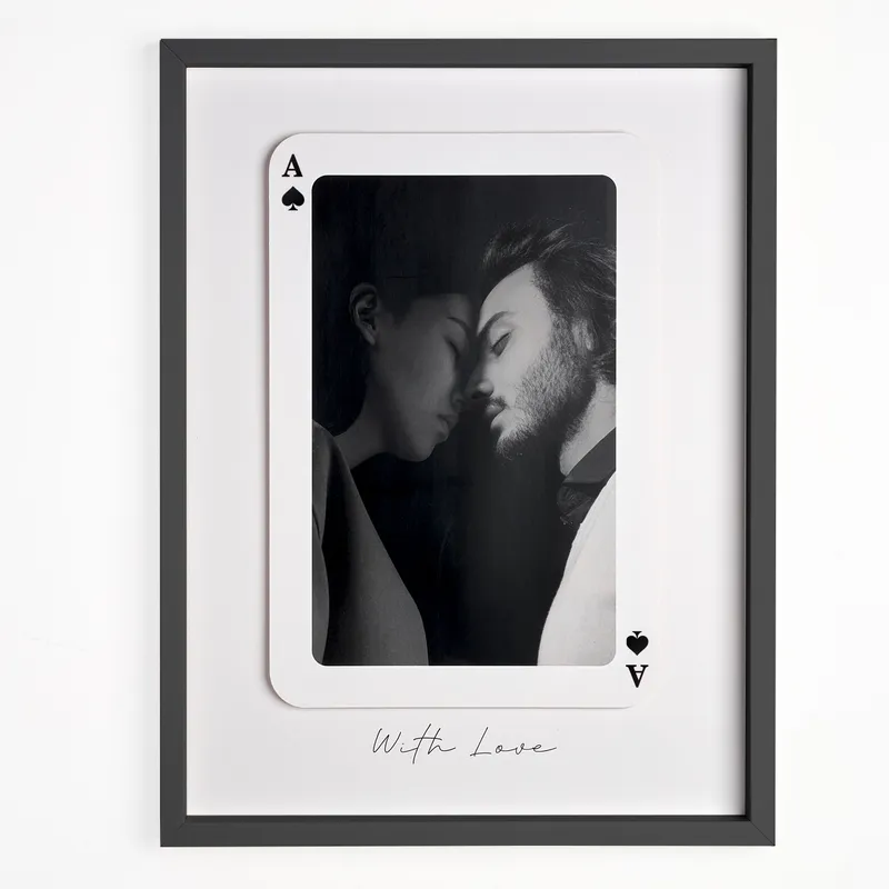 Personalized Photo Frame Ace of Spades Design Gift