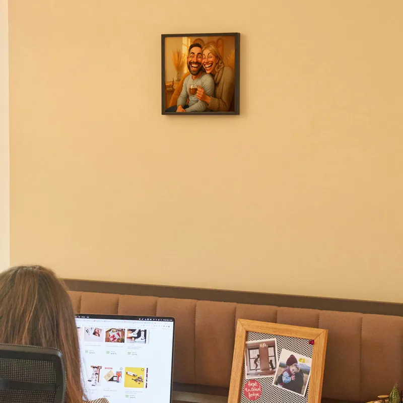 Personalized Photo Frame with Custom Caricature