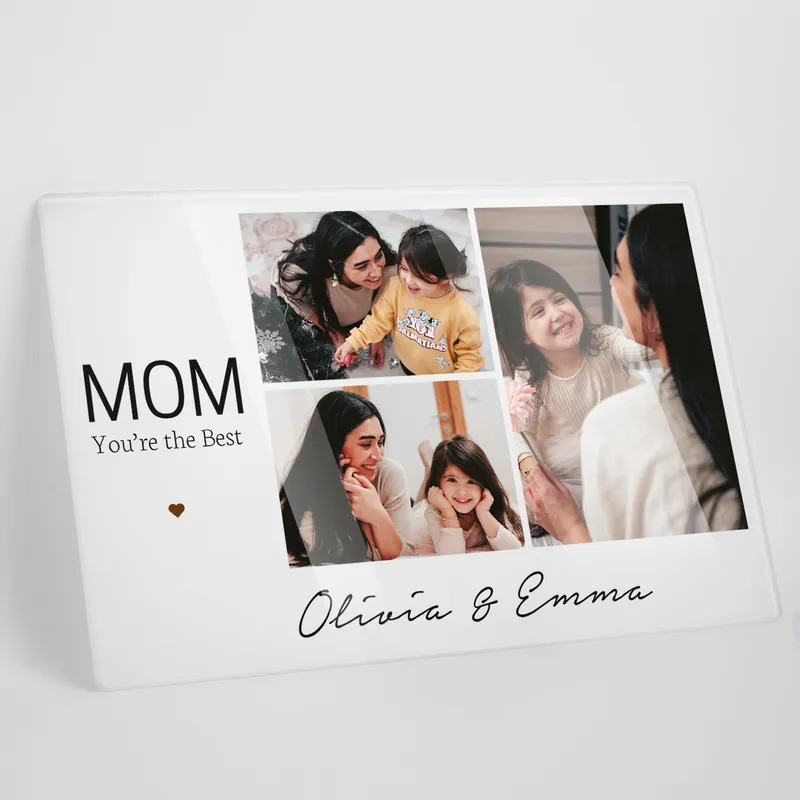Personalised Photo Glass Cutting Board for Mother's Day