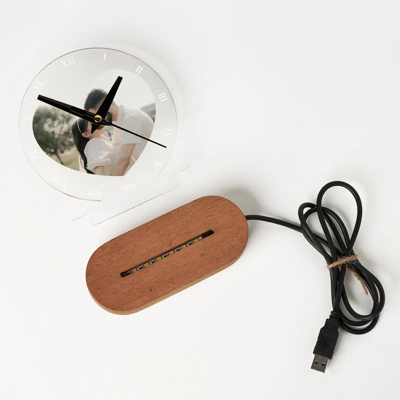 Personalized Photo LED Clock for Romantic Occasions