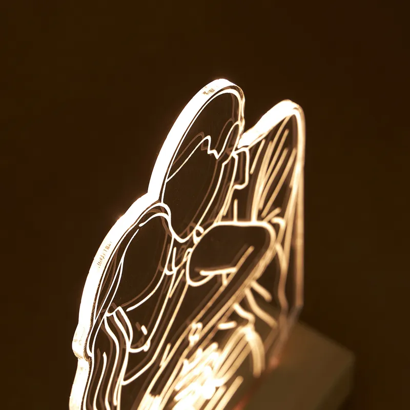Personalized Photo Line Art LED Lamp for Couples