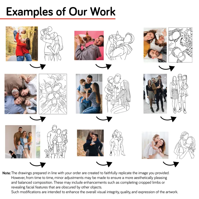 Personalized Photo Line Art LED Lamp for Couples