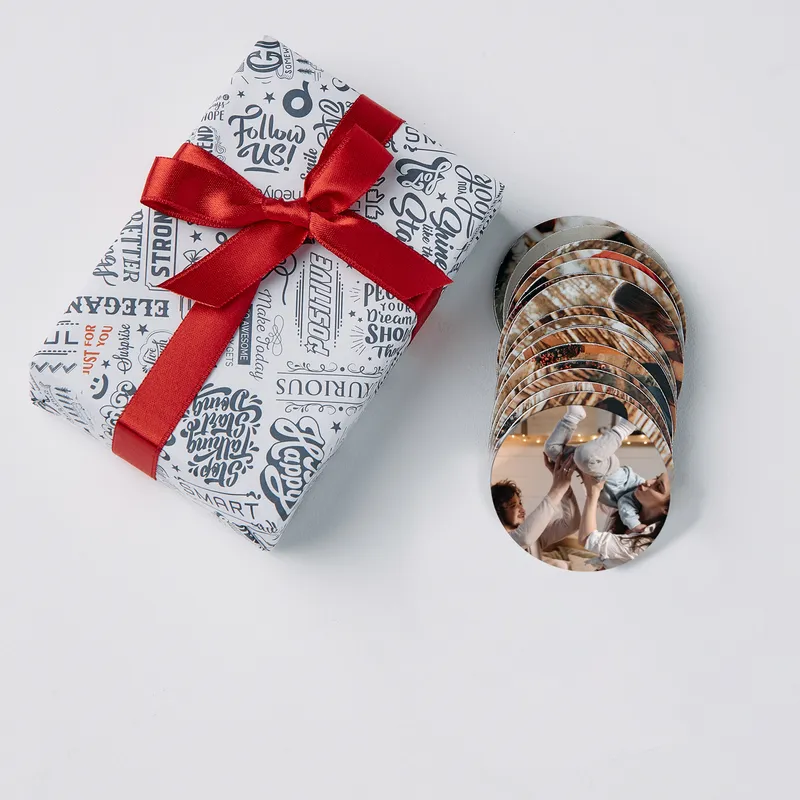 Personalised Round Photo Magnet Set of 15