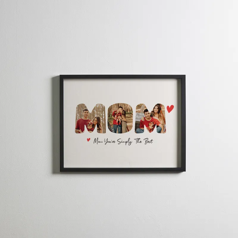 Personalized Photo Message Frame for Mom 12x16