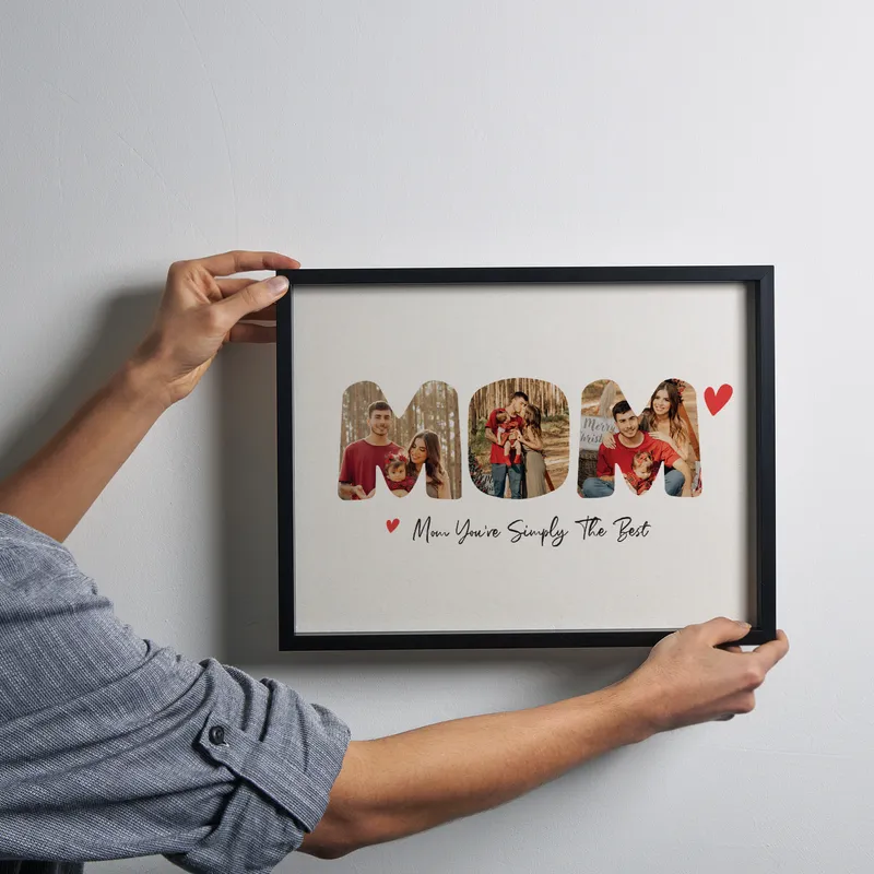 Personalized Photo Message Frame for Mom 12x16