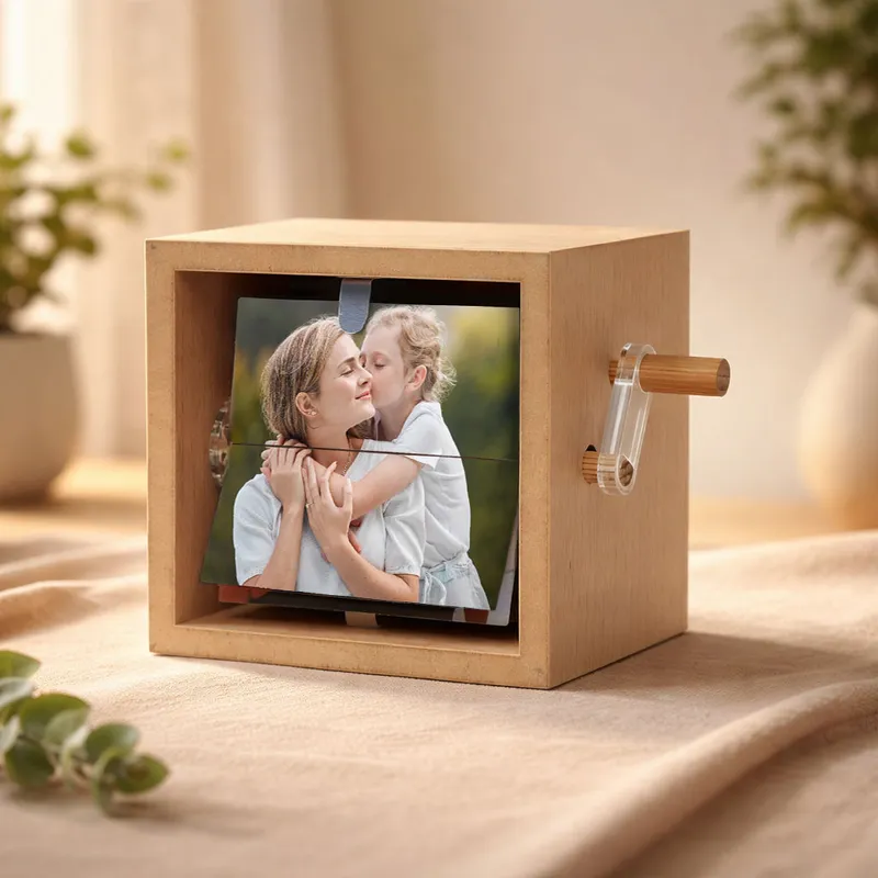 Personalized Photo Message Wooden Flipbook for Mom